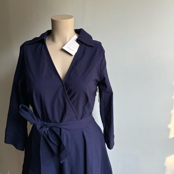NWT ModCloth Long Sleeve Navy Dress - Picture 3 of 11